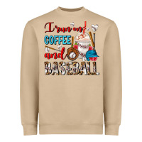 Mushroom I Run On Coffee And Baseball Frappe Heavyweight Sweatshirt - FaDigitalArtStudio