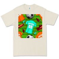 Bone soccer ball uniform and shoes seamless pattern Premium Tee - BundleAndBundleShop