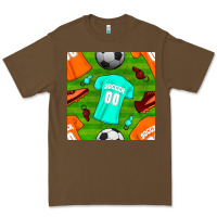 Cacao soccer ball uniform and shoes seamless pattern Premium Tee - BundleAndBundleShop