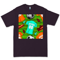 Plum soccer ball uniform and shoes seamless pattern Premium Tee - BundleAndBundleShop
