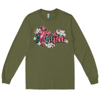 Army Green strong cancer awareness Long Sleeve Tee - CowGirlArtShop