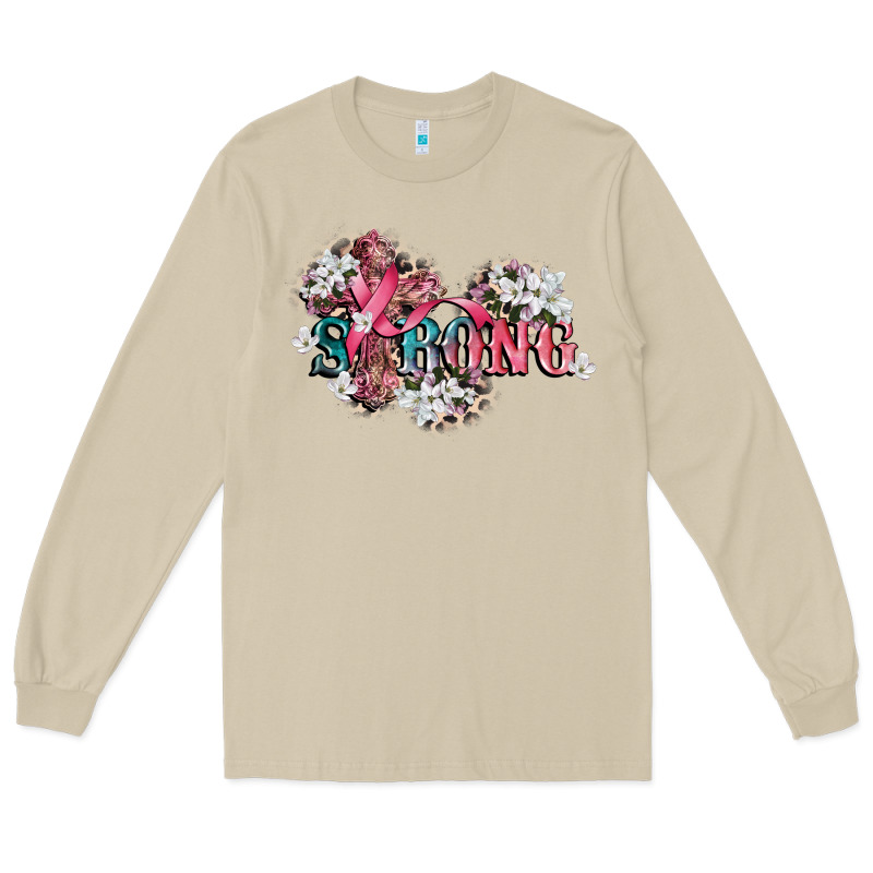 Strong Cancer Awareness Long Sleeve Tee by CowGirlArtShop | Teevron