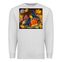 Dove Grey Fall Crow Premium Sweatshirt - LillyAllenDesigns