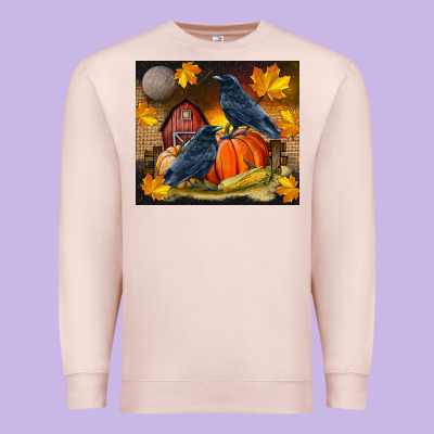 Fall Crow Premium Sweatshirt Designed By Lillyallendesigns