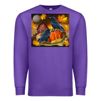 Purple Fall Crow Premium Sweatshirt - LillyAllenDesigns