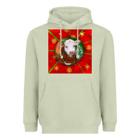Matcha christmas hereford calf Heavyweight Hoodie - LillyAllenDesigns