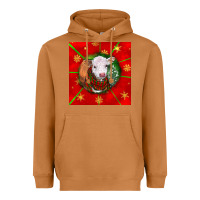 Meerkat christmas hereford calf Heavyweight Hoodie - LillyAllenDesigns