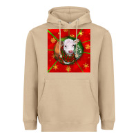 Mushroom christmas hereford calf Heavyweight Hoodie - LillyAllenDesigns