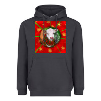 Smoke christmas hereford calf Heavyweight Hoodie - LillyAllenDesigns