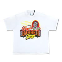 White floyd's barbershop Urban Heavy Tee - tuanDangUi