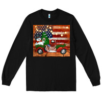 Black christmas truck with american flag Long Sleeve Tee - Jasminsmagicworld