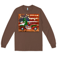 Chestnut christmas truck with american flag Long Sleeve Tee - Jasminsmagicworld