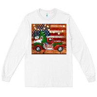 White christmas truck with american flag Long Sleeve Tee - Jasminsmagicworld