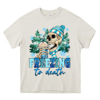 Cream Freezing To Death Heavy Core Tee - MaliasSmallBusiness