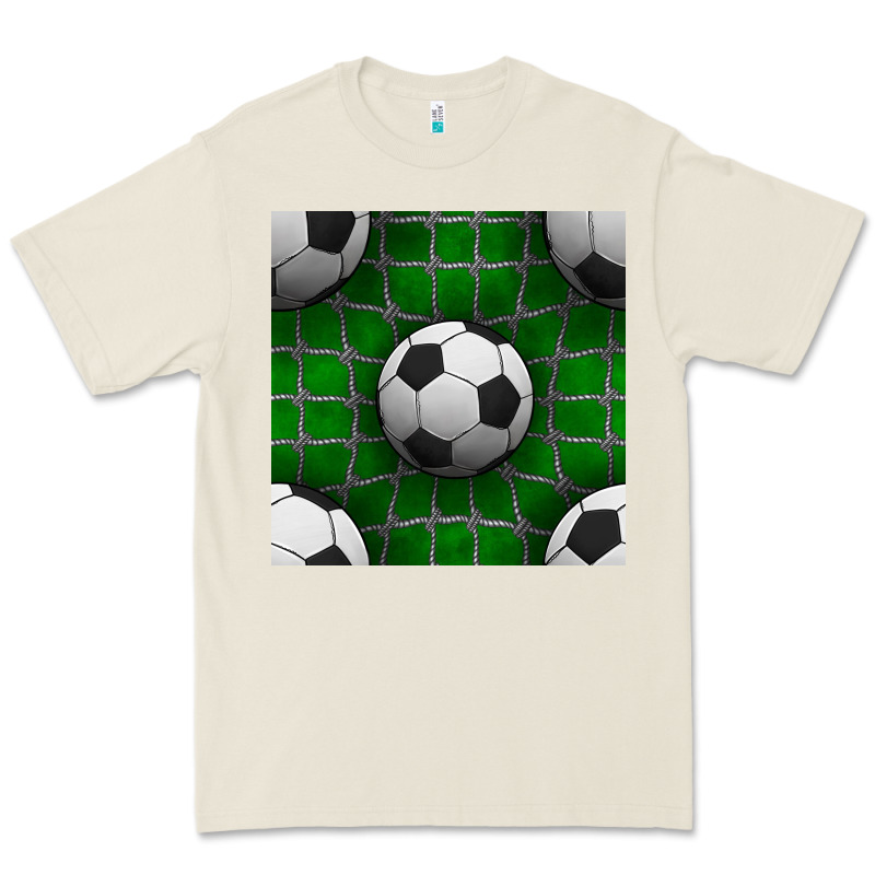Soccer Ball With Goal Nets Seamless Pattern Premium Tee by BundleAndBundleShop | Teevron