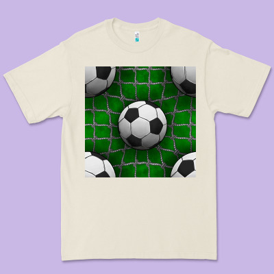 Soccer Ball With Goal Nets Seamless Pattern Premium Tee Designed By Bundleandbundleshop