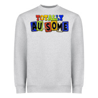 Heather Grey Totally au-some Heavyweight Sweatshirt - FaDigitalArtStudio