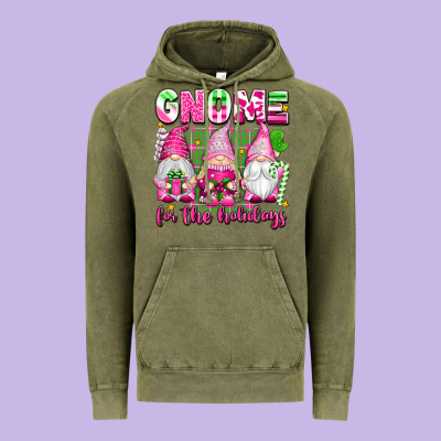 Gnome For The Holidays Vintage Hoodie Designed By Texasbilliewilder