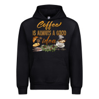 Black coffee is always a good idea Urban Hoodie - BarkalooDesign