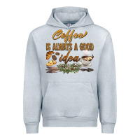 Heather Grey coffee is always a good idea Urban Hoodie - BarkalooDesign