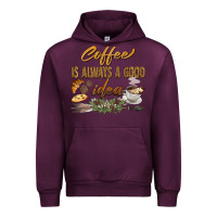 Mauve Wine coffee is always a good idea Urban Hoodie - BarkalooDesign