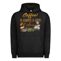 Pigment Black coffee is always a good idea Urban Hoodie - BarkalooDesign