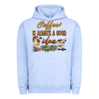Pigment Grape Ice coffee is always a good idea Urban Hoodie - BarkalooDesign