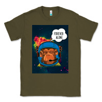 Army Green Forever Alone, Monkey, Space, Monkey At Space, Classic Tee - Bettercallsaul