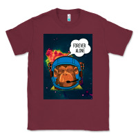 Burgundy Forever Alone, Monkey, Space, Monkey At Space, Classic Tee - Bettercallsaul