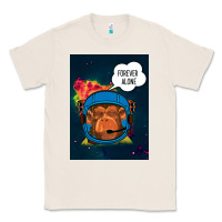 Natural Forever Alone, Monkey, Space, Monkey At Space, Classic Tee - Bettercallsaul