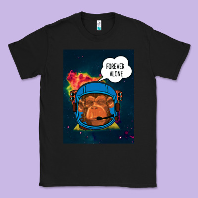 Forever Alone, Monkey, Space, Monkey At Space, Classic Tee Designed By Bettercallsaul