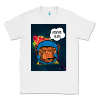 White Forever Alone, Monkey, Space, Monkey At Space, Classic Tee - Bettercallsaul