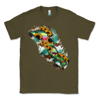Army Green Baja California Sur State Of Mexico Map Classic Tee - RanaPortraitStore