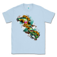 Dusty Blue Baja California Sur State Of Mexico Map Classic Tee - RanaPortraitStore