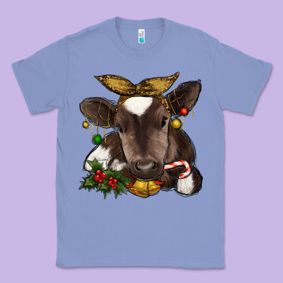 Christmas Baby Cow Classic Tee Designed By Ranaportraitstore