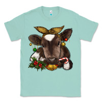 Seafoam christmas baby cow Classic Tee - RanaPortraitStore
