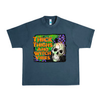 Midnight Navy thick thighs and witch vibes Urban Heavy Tee - JahusDesignShop