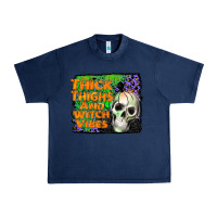 Navy thick thighs and witch vibes Urban Heavy Tee - JahusDesignShop