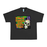 Pigment Black thick thighs and witch vibes Urban Heavy Tee - JahusDesignShop
