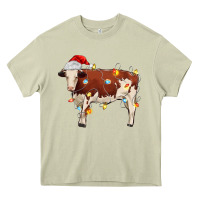 Mossy Christmas cow Heavy Core Tee - MaliasSmallBusiness