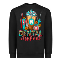 Black Dental Assistant Dentist Frappe Heavyweight Sweatshirt - FaDigitalArtStudio