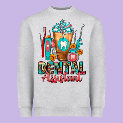 Dental Assistant Dentist Frappe Heavyweight Sweatshirt Designed By Fadigitalartstudio