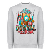 Heather Grey Dental Assistant Dentist Frappe Heavyweight Sweatshirt - FaDigitalArtStudio