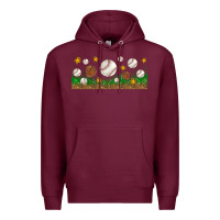 Burgundy Baseball Glove With Leopard Libbey Glass Premium Hoodie - BundleAndBundleShop