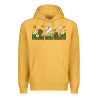 Mustard Baseball Glove With Leopard Libbey Glass Premium Hoodie - BundleAndBundleShop