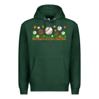 Sports Green Baseball Glove With Leopard Libbey Glass Premium Hoodie - BundleAndBundleShop