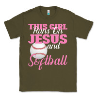 Army Green This Girl Jesus And Softball Classic Tee - Bettercallsaul