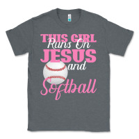 Charcoal Heather This Girl Jesus And Softball Classic Tee - Bettercallsaul