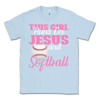 Dusty Blue This Girl Jesus And Softball Classic Tee - Bettercallsaul