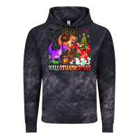 Cloud Black happy hallothanksmas dinosaur Vintage Hoodie - texasbilliewilder